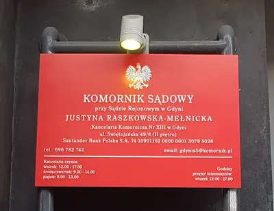 Komornik Sądowy przy Sądzie Rejonowym w Gdyni Justyna Raszkowska-Mełnicka Kancelaria Komornicza nr XIII w Gdyni